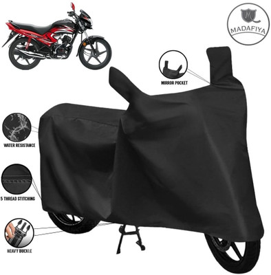 MADAFIYA Waterproof Two Wheeler Cover for Honda(Dream Yuga, Black)