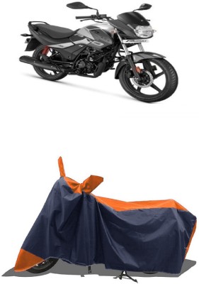 SUGASHRI Waterproof Two Wheeler Cover for Hero(Passion Pro i3S, Orange, Blue)