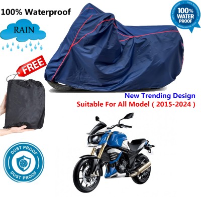 AUTOCAD Waterproof Two Wheeler Cover for Mahindra(MOJO XT 300, Blue, Red)