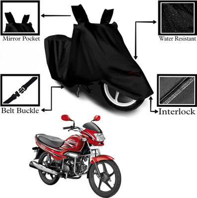DeepShakshi AUTOMOTIVE Two Wheeler Cover for Hero(Super Splendor, Black)