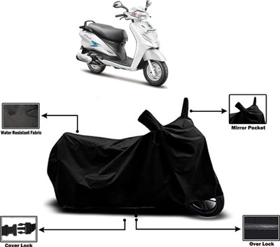 Amexride Two Wheeler Cover for Hero(Duet 125 CC BS6, Black)