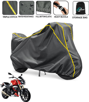 AUTOBIRSA Waterproof Two Wheeler Cover for Mahindra(MOJO XT 300, Grey)