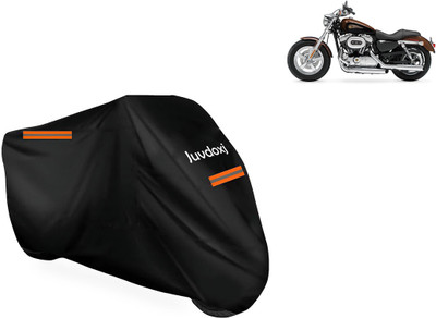 Juvdoxj Waterproof Two Wheeler Cover for Harley Davidson(1200 Custom, Black)
