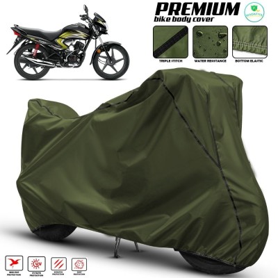 MADAFIYA Two Wheeler Cover for Honda(Dream Yuga, Green, Black, Multicolor)