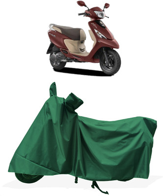 Tricway Two Wheeler Cover for TVS(Scooty Zest BS6, Green)