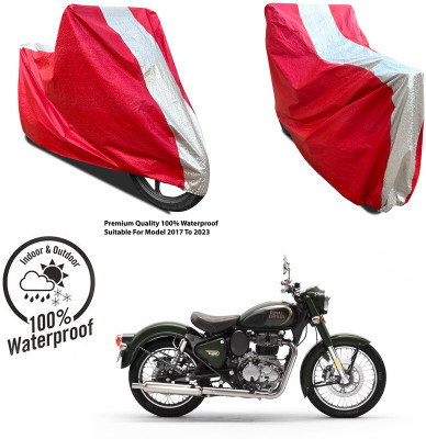 AutoGalaxy Waterproof Two Wheeler Cover for Yamaha(FZ 25, Silver, Red)