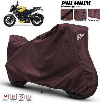 xodi Waterproof Two Wheeler Cover for Bajaj(Pulsar NS 200, Maroon, Black)