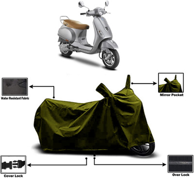 Amexride Two Wheeler Cover for Vespa(VXL 125 BS6, Green)