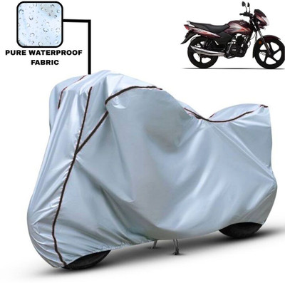 Delphinium Waterproof Two Wheeler Cover for TVS(Sport, Silver, Black)