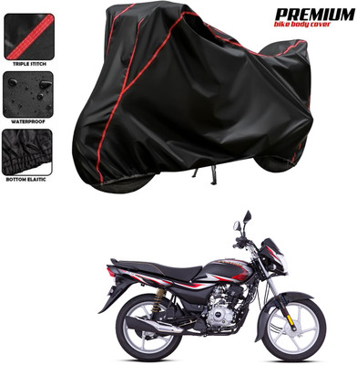 DeepShakshi AUTOMOTIVE Two Wheeler Cover for Bajaj(Platina 100 DTS-i, Black, Red)