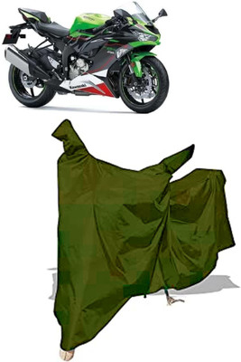 Amexride Two Wheeler Cover for Kawasaki(Ninja ZX-6R BS6, Maroon)
