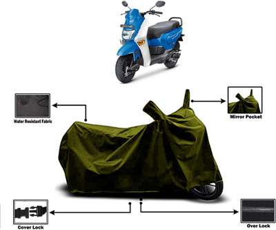 Amexride Two Wheeler Cover for Honda(Cliq BS6, Green)