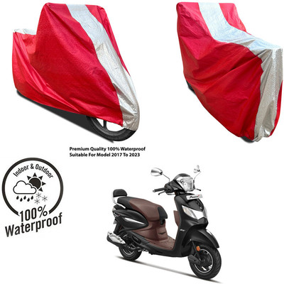 OliverX Waterproof Two Wheeler Cover for Ola(Silver, Red)