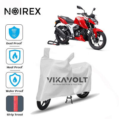 NOIREX Waterproof Two Wheeler Cover for TVS(Apache RTR 160 4V, Silver)