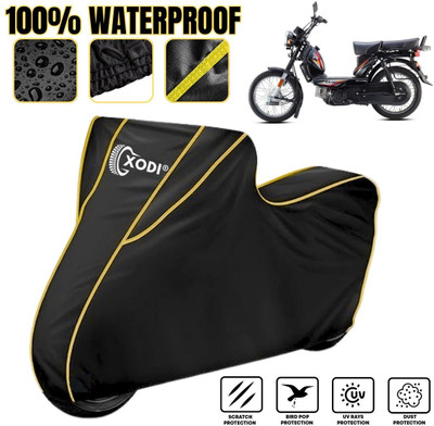 xodi Waterproof Two Wheeler Cover for TVS(XL 100, Black, Yellow)