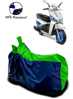 Autofly Waterproof Two Wheeler Cover for Mahindra(Gusto 125, Blue, Green)