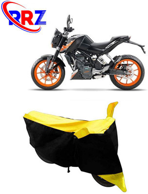 RRZ Waterproof Two Wheeler Cover for KTM(200 Duke, Black, Yellow)