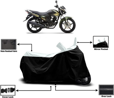 Amexride Two Wheeler Cover for Yamaha(Saluto, White)