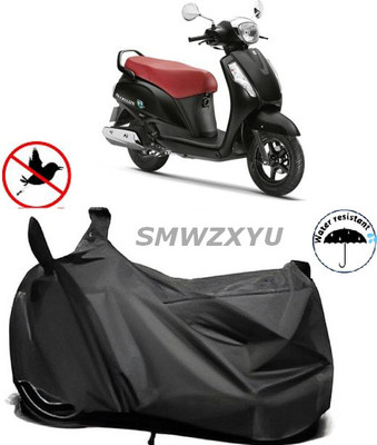 smwzxyu Waterproof Two Wheeler Cover for Suzuki(Access, Black)