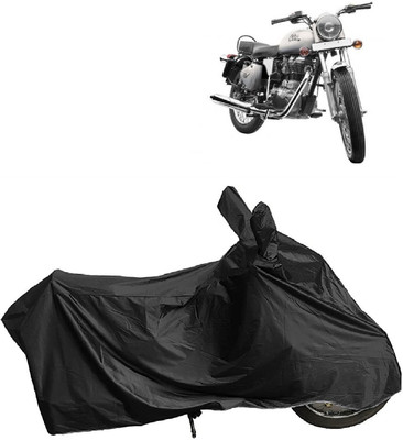 MMSSTAR Waterproof Two Wheeler Cover for Royal Enfield(Bullet 350, Black)
