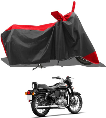 KEDIT Two Wheeler Cover for Royal Enfield(Red, Black)