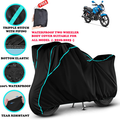 SThanaveX Waterproof Two Wheeler Cover for Hero(Glamour Programmed FI, Black)
