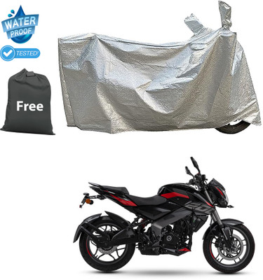 CODOKI Waterproof Two Wheeler Cover for Bajaj(Pulsar NS200, Silver)