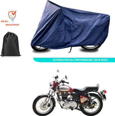 PAGORA Waterproof Two Wheeler Cover for Royal Enfield(Electra 5S, Blue)