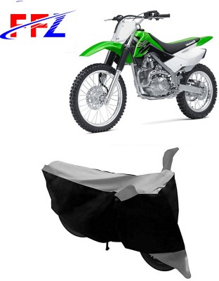 FFZ Waterproof Two Wheeler Cover for Kawasaki(KLX 140, Black, Grey)