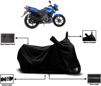 KEDIT Two Wheeler Cover for TVS(Flame SR125, Black)