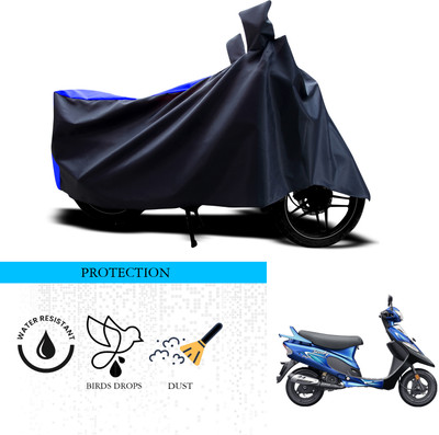 SnehaSales Waterproof Two Wheeler Cover for TVS(Scooty Pep Plus, Black, Blue)