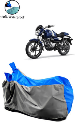 Autofly Waterproof Two Wheeler Cover for Bajaj(V12, Grey, Blue)