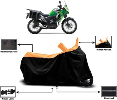 Amexride Two Wheeler Cover for Kawasaki(Versys X 300 BS6, Orange)