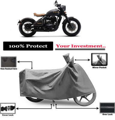 Amexride Two Wheeler Cover for JAWA(Perak, Grey)