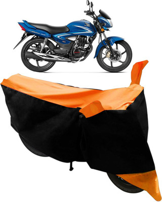 SMART BUYY Two Wheeler Cover for Honda(CB Shine, Black, Orange)