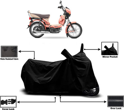 Amexride Two Wheeler Cover for TVS(XL 100 Comfort, Black)