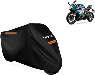 Juvdoxj Waterproof Two Wheeler Cover for CFMoto(300, Black)