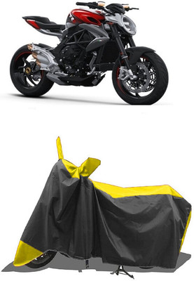 SUGASHRI Waterproof Two Wheeler Cover for MV Agusta(Brutale, Yellow, Black)