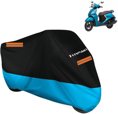 Horseyaart Waterproof Two Wheeler Cover for Yamaha(Fascino 125 BS6, Blue)