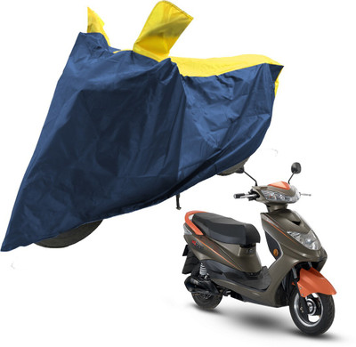 RiderShine Two Wheeler Cover for Okinawa(Ridge Plus, Blue, Yellow)