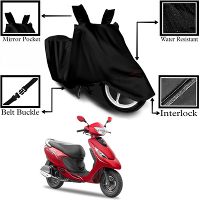 DeepShakshi AUTOMOTIVE Two Wheeler Cover for TVS(Zest, Black)