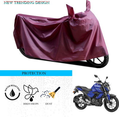 ANTHUB Waterproof Two Wheeler Cover for Yamaha(FZ-Fi Version 3.0, Maroon)