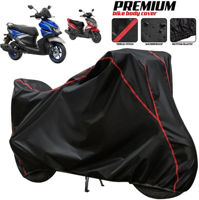 OliverX Two Wheeler Cover for Yamaha(Ray-ZR 125FI BS6, Black, Red, Multicolor)