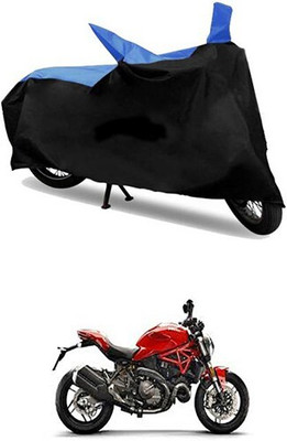 Mdstar Waterproof Two Wheeler Cover for Ducati(Monster 821, Blue, Black)