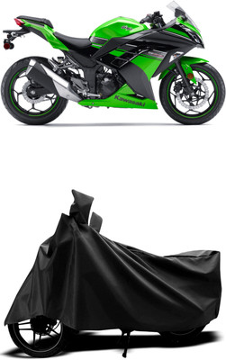 amtec Waterproof Two Wheeler Cover for Kawasaki(Ninja 300, Black)