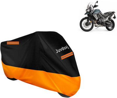 Juvdoxj Waterproof Two Wheeler Cover for Triumph(Tiger 800 XCA, Orange, Black)