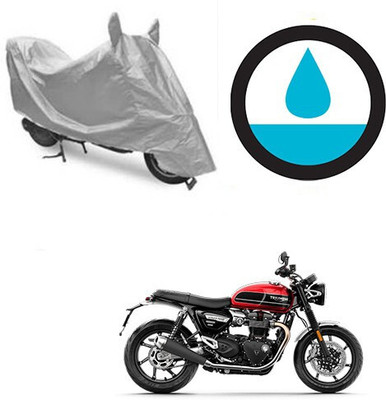 DeepShakshi AUTOMOTIVE Waterproof Two Wheeler Cover for Triumph(Twin, Silver)