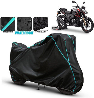 xodi Waterproof Two Wheeler Cover for TVS(Apache RTR 200, Black, Multicolor)