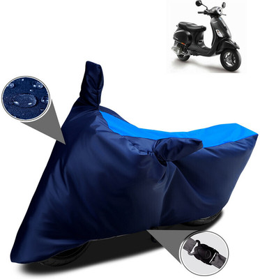 DeepShakshi AUTOMOTIVE Waterproof Two Wheeler Cover for Piaggio(Piaggio Vespa, Blue)
