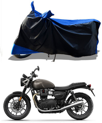 DeepShakshi AUTOMOTIVE Two Wheeler Cover for Triumph(Street Twin, Blue)